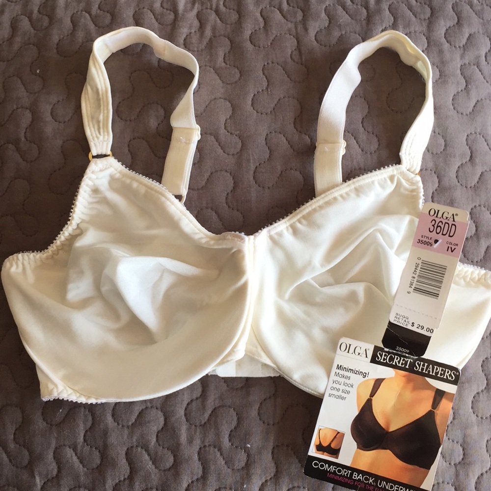 3 Olga Secret Shapers Bras, Size 36DD